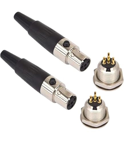 Amazon.co.jp: onelinkmore 4ピンミニXLR TA4F オスメスパネルマウント